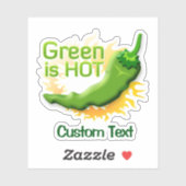 Sticker Green is HOT (Feuille)