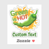 Sticker Green is HOT (Feuille)