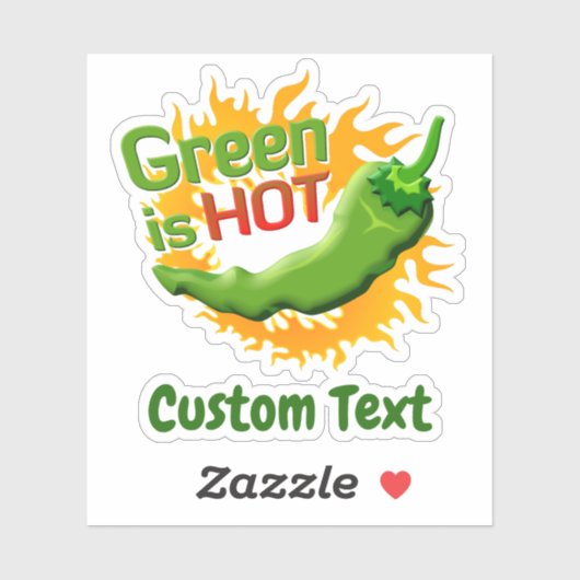 Sticker Green is HOT (Feuille)