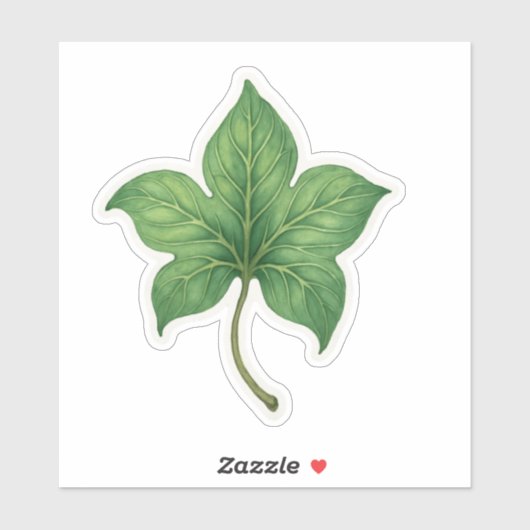 Sticker Green Ivy Leaf Botanical (Feuille)