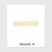 Sticker Green minimalist custom name  (Feuille)