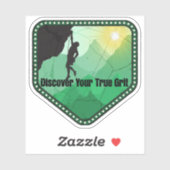 Sticker Green Mountain Rock Escalade Outdoor Adventure (Feuille)
