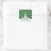 Sticker Green Snowy Christmas Tree (Sac)
