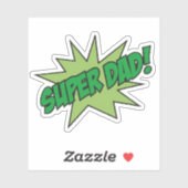 Sticker Green super papa (Feuille)