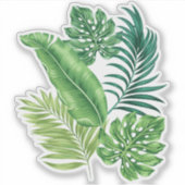 Sticker Green Tropical Palm Banana Monstera Feuille (Devant)