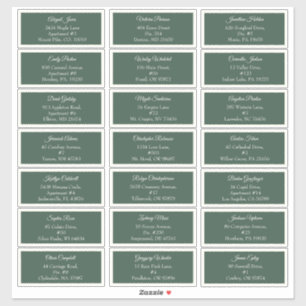 Sticker Green Very Joyeux Christmas Holiday Adresse d'invi