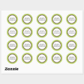 Sticker Green White Polka Dot et Brown Book Name (Feuille)
