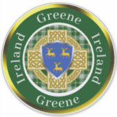 Sticker Greene Shield & Celtic Cross Personnalisé (Devant)