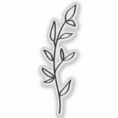 Sticker Greenery Botanical black and white  (Devant)