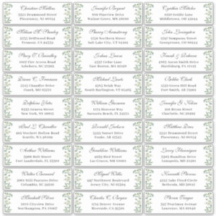 Sticker Greenery Eucalyptus Feuille Mariage Adresse d'hôte
