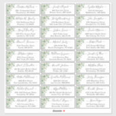 Sticker Greenery Eucalyptus Script Mariage Adresse d'hôte (Feuille)