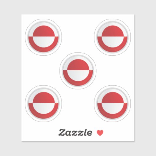 Sticker Greenland Round Icon X4 (Feuille)