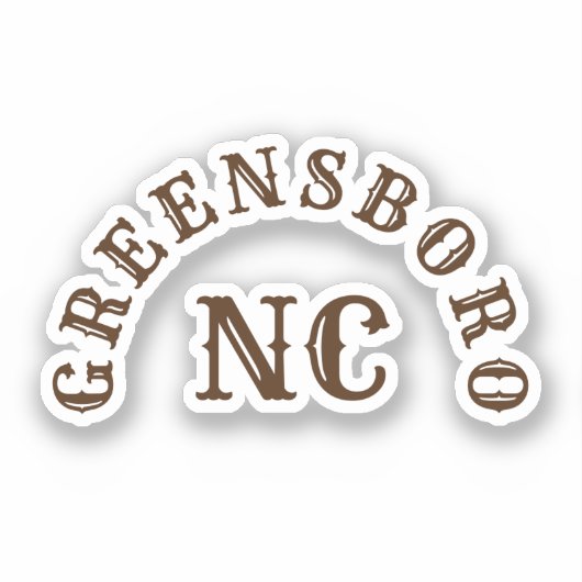 Sticker Greensboro, Caroline du Nord (Recto)