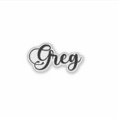 Sticker Greg Name - Calligraphie manuscrite (Devant)