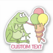 Sticker Grenouille à crème glacée (Devant)