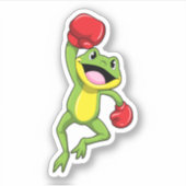 Sticker Grenouille à la boîte avec gants de boxe (Devant)