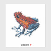 Sticker Grenouille à tarte aux fraises (Feuille)