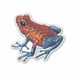 Sticker Grenouille à tarte aux fraises