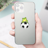 Sticker Grenouille avec balle de football (Téléphone)
