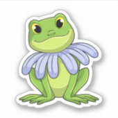 Sticker Grenouille avec marguerite (Devant)