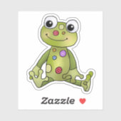 Sticker Grenouille avec points (Feuille)