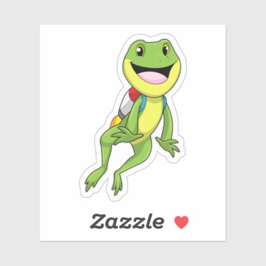 Sticker Grenouille avec Réacteur dorsal (Feuille)