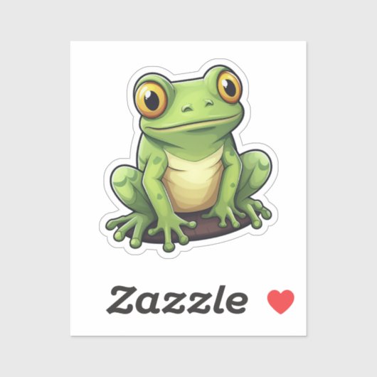 Sticker Grenouille caricaturale (Feuille)