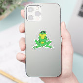 Sticker Grenouille dans les lunettes de soleil Animaux amu (Téléphone)
