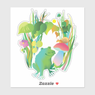 Sticker Grenouille dans l'herbe