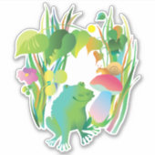 Sticker Grenouille dans l'herbe (Devant)