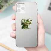 Sticker Grenouille de dessin animé aux gros yeux (Téléphone)