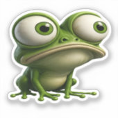 Sticker Grenouille de dessin animé aux gros yeux (Recto)