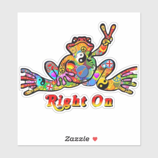 Sticker Grenouille de la paix (Feuille)