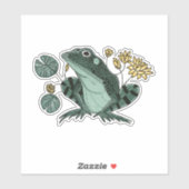 Sticker Grenouille de l'autocollant de l'étang (Feuille)
