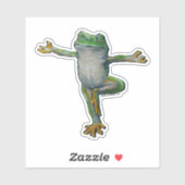 Sticker Grenouille de yoga (Feuille)