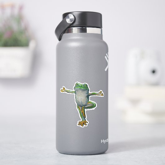 Sticker Grenouille de yoga (HydroFlask)