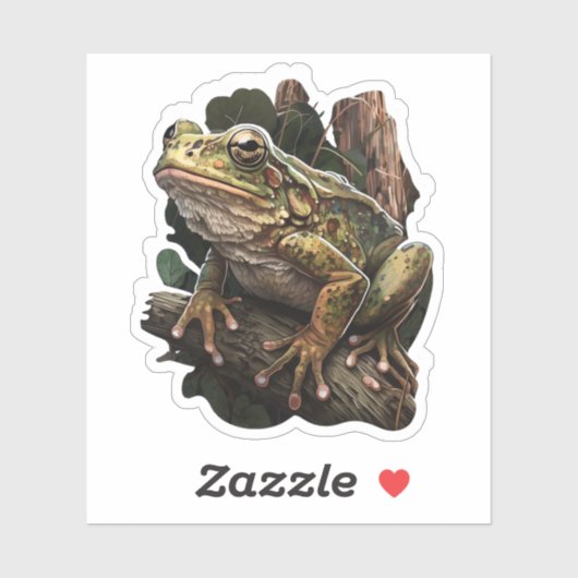 Sticker Grenouille forestière (Feuille)