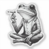 Sticker grenouille, grenouille drôle, (Devant)