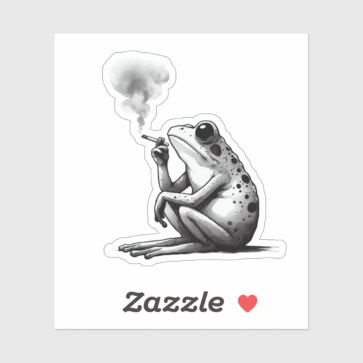 Sticker grenouille, grenouille tétée (Feuille)