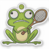 Sticker Grenouille Jouant Au Tennis (Devant)