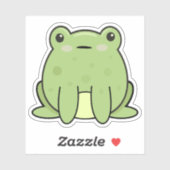 Sticker Grenouille Kawaii, crapaud (Feuille)