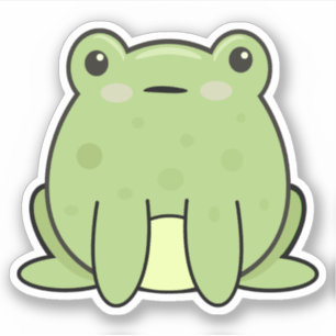 Sticker Grenouille Kawaii, crapaud