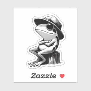 Sticker grenouille mignonne, grenouille folle
