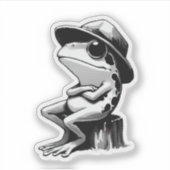 Sticker grenouille mignonne, grenouille folle (Devant)