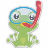 Sticker Grenouille mignonne, Petite grenouille, Grenouille (Devant)