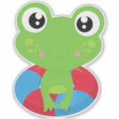 Sticker Grenouille mignonne, Petite grenouille, Grenouille (Devant)