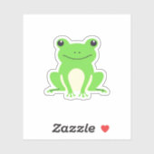 Sticker Grenouille Mignonne Verte (Feuille)