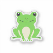 Sticker Grenouille Mignonne Verte (Devant)