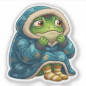 Sticker Grenouille qui se cache des gens (Devant)