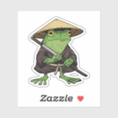 Sticker grenouille samouraï japonaise (Feuille)